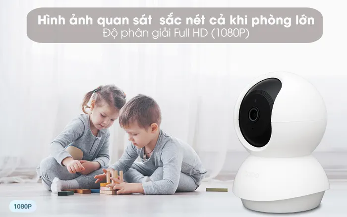 Chất lượng hình ảnh FullHD - Camera IP 360 độ 1080P TP-Link Tapo TC70 Trắng