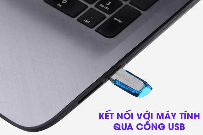 USB 3.0 32GB Sandisk CZ73 - Kết nối qua cổng USB