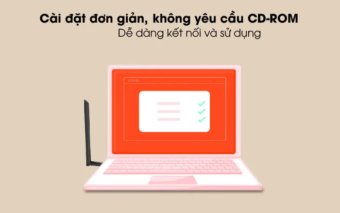 Cài đặt đơn giản - USB Wifi AC650 Mercusys MU6H Đen