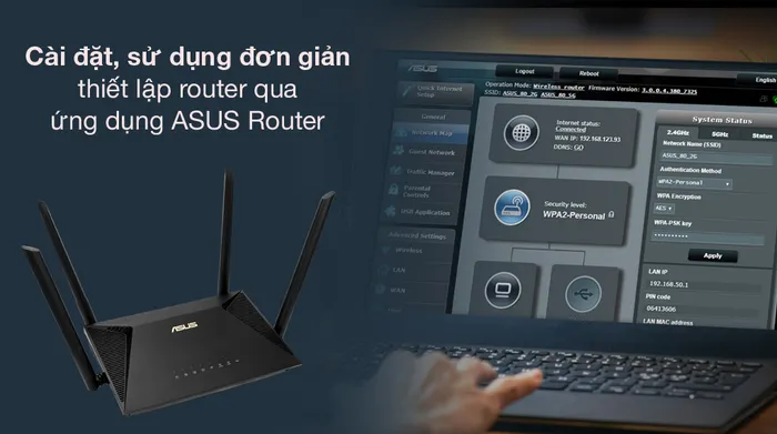 Thiết lập ASUS Router - Asus AX53U Đen