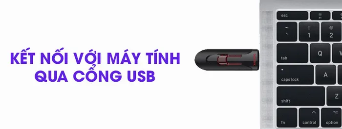 USB 3.0 16GB Sandisk CZ600 - Kết nối máy tính qua cổng USB