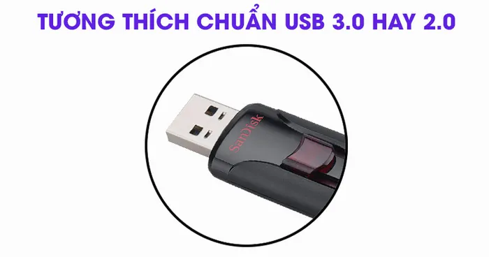 USB 3.0 16GB Sandisk CZ600 - Tương thích tốt với chuẩn USB 3.0, 2.0