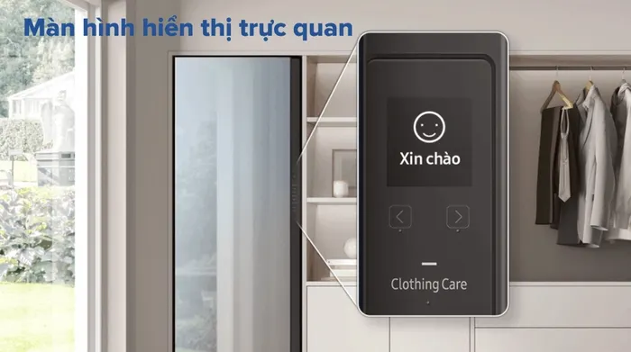 Tủ Chăm Sóc Quần Áo Thông Minh Samsung DF10A9500CG/SV - Bảng điều khiển thông minh AI Control 