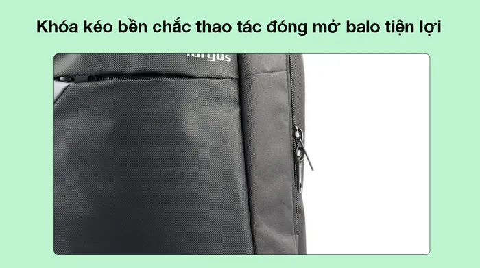 Balo Laptop 15.6 inch Targus Intellect TBB565GL-74 Đen - Dây kéo sử dụng tiện lợi