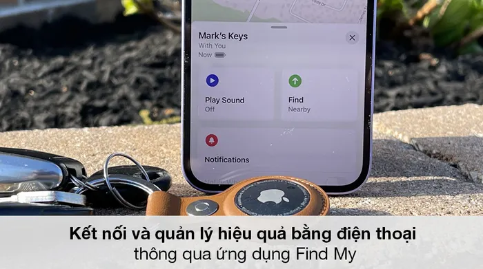Thiết bị định vị thông minh AirTag 1 Pack MX532 - Kết nối và quản lý hiệu quả bằng điện thoại thông qua ứng dụng Find My