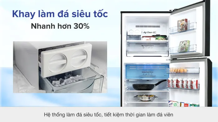 Tủ lạnh Panasonic Inverter 326 lít NR-TL351VGMV - Làm đá siêu tốc