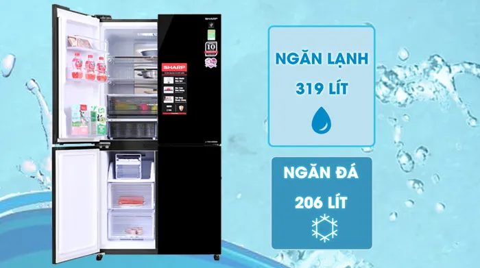 Tủ lạnh Sharp Inverter 401 lít SJ-FXP480V-SL - Chuống Báo Cửa Mở
