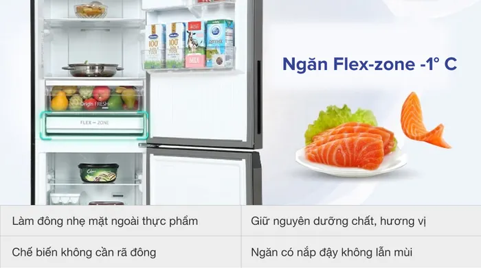 Ngăn Flex-zone -1° C - Tủ lạnh Toshiba Inverter 325 lít GR-RB410WE-PMV(37)-SG 
