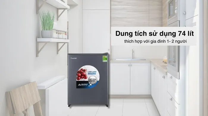 Tủ lạnh Funiki 74 lít FR-71CD - Tổng quan thiểt kế 
