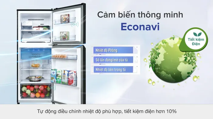 Tủ lạnh Panasonic Inverter 268 lít NR-TV301VGMV - Công nghệ Inverter và Econavi