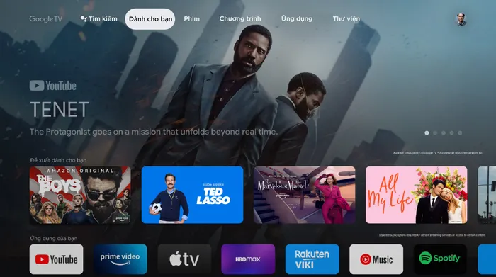 Google Tivi Sony 4K 55 inch XR - 55X90K - Hệ điều hành Google TV 