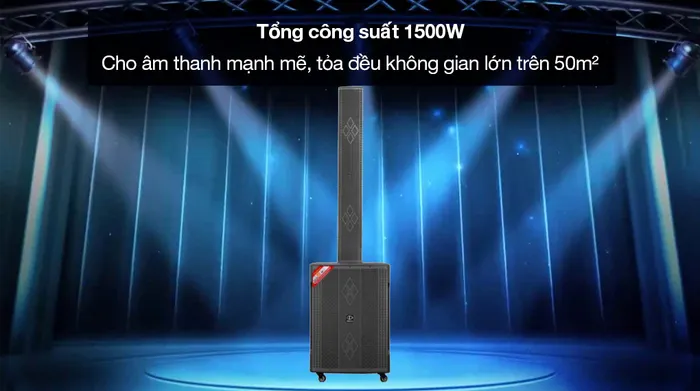 Bộ loa điện karaoke Dalton CA18-S118/CA18-F605 1500W - Tổng công suất 1500W phù hợp không gian lớn trên 50m2