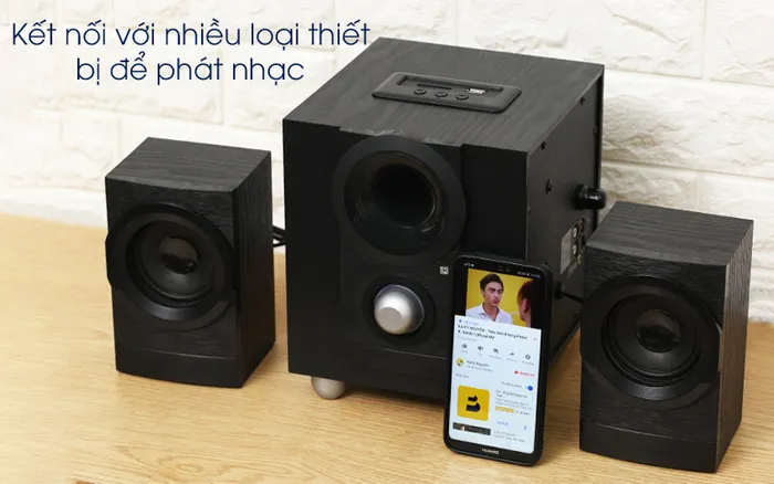 Loa vi tính 2.1 Enkor E700 đen có thể kết nối với nhiều thiết bị