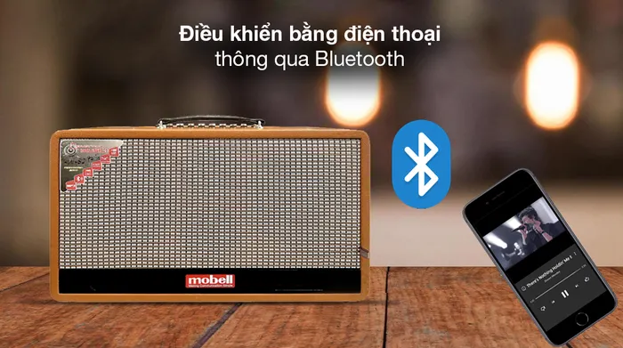 Loa karaoke xách tay Mobell MK-4960A 750W - Điều khiển