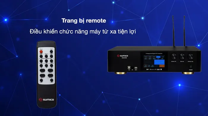Amply Sumico SU2250 600W - Trang bị remote điều khiển từ xa tiện lợi