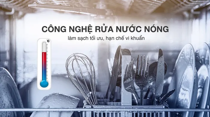 Máy rửa chén độc lập Hafele HDW-F601B (535.29.670) - Công nghệ rửa - sấy