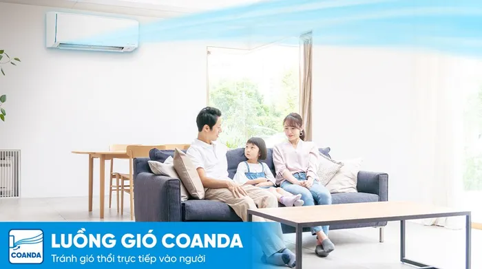Máy lạnh Daikin Inverter 1 HP ATKF25YVMV - Luồng gió thoải mái Coanda