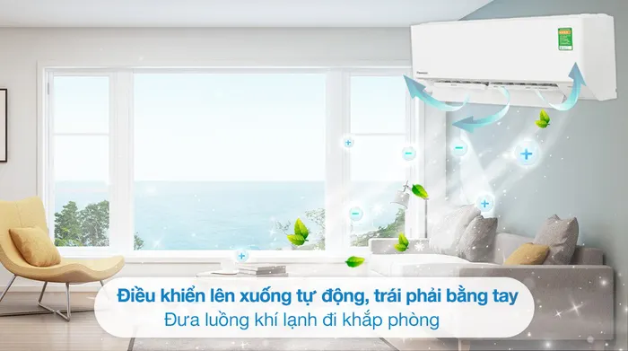 Máy lạnh 2 chiều Panasonic Inverter 1 HP CU/CS-YZ9AKH-8 - Cơ chế gió