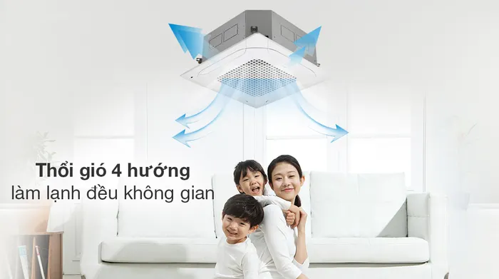 Máy lạnh âm trần LG Inverter 3 HP ZTNQ30GNLE0 - Cơ chế thổi gió