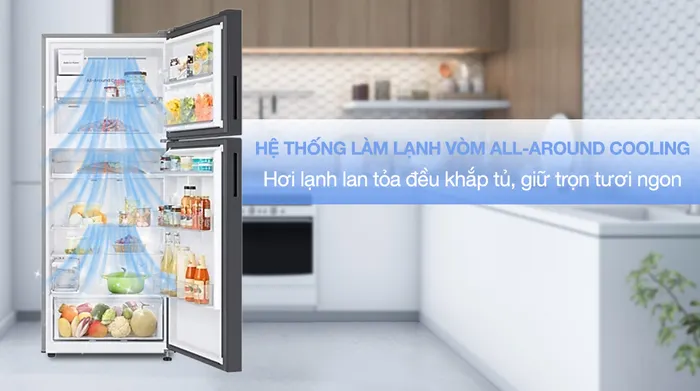 Tủ lạnh Samsung Inverter 385 lít Bespoke RT38CB668412SV - Làm lạnh vòm