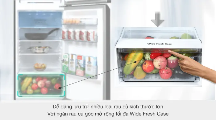 Tủ lạnh Panasonic Inverter 306 lít NR-TV341VGMV - Ngăn Wide Fresh Case