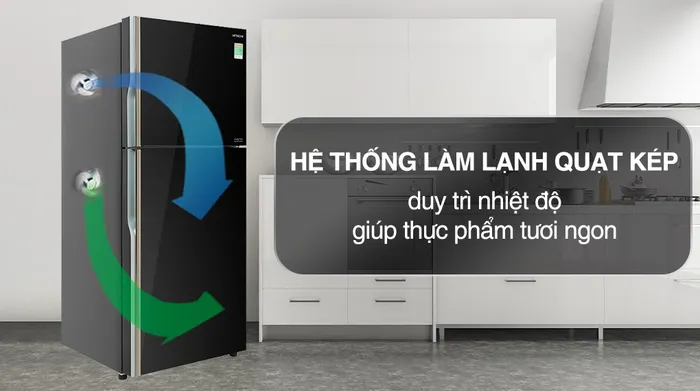 Tủ lạnh Hitachi Inverter 339 lít R-FVX450PGV9 GBK - Công nghệ làm lạnh