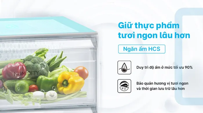 Tủ lạnh Aqua Inverter 469 lít Multi Door AQR-M536XA(WGB)  - Công nghệ làm lạnh - bảo quản thực phẩm