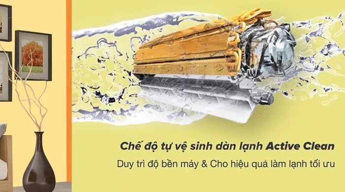 Máy lạnh Comfee Inverter 1.5 HP CFS-13VCB1 - Chế độ tự vệ sinh dàn lạnh Active Clean duy trì độ bền, làm lạnh hiệu quả