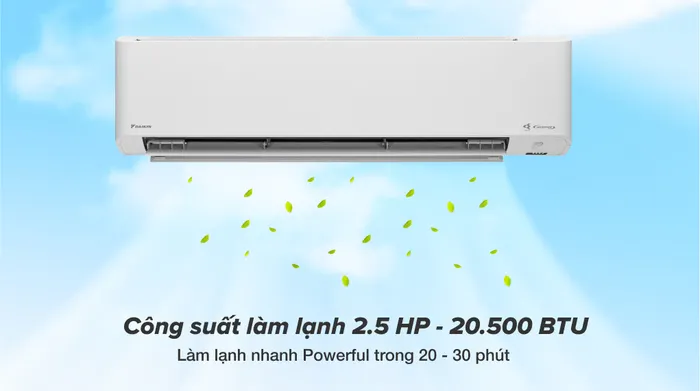 Máy lạnh Daikin Inverter 2.5 HP FTKY60WVMV - Công suất