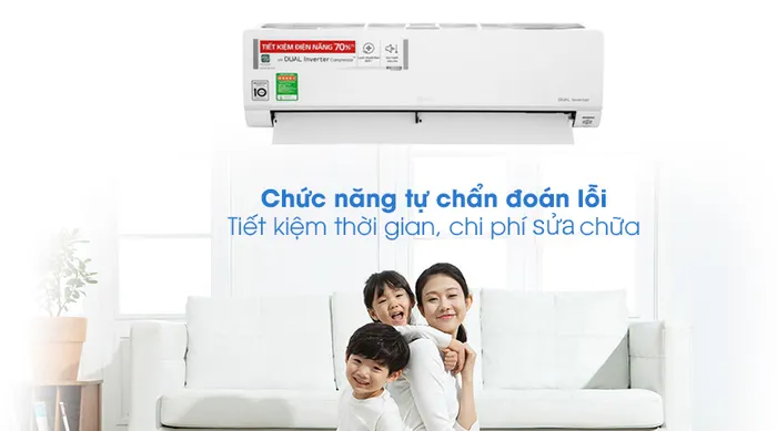 Chẩn đoán lỗi trên Máy lạnh LG Inverter 1 HP V10API1