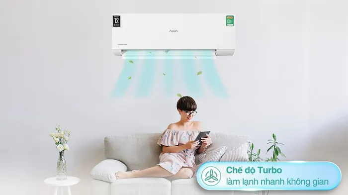 Máy lạnh AQUA Inverter 1 HP AQA-RUV10XAW2 - Chế độ Turbo