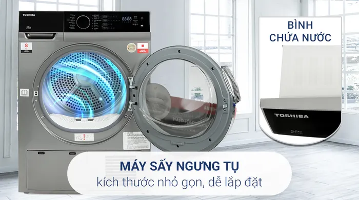Máy sấy ngưng tụ Toshiba 8 kg TD-K90MEV(SK) - Sấy ngưng tụ