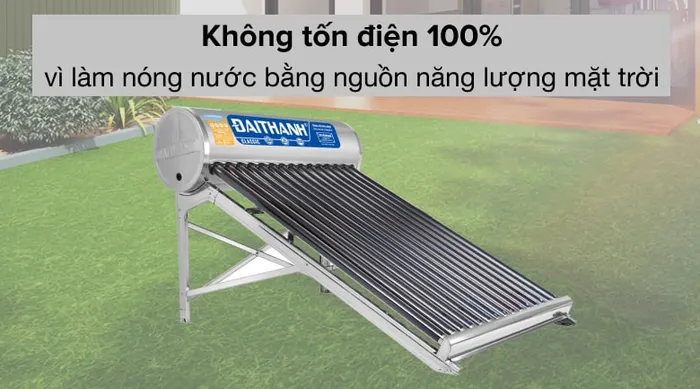 Máy nước nóng năng lượng mặt trời Đại Thành 160 lít Classic 58-15 - Không tốn điện