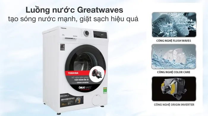 Máy giặt Toshiba Inverter 8.5 Kg TW-BH95S2V WK - Công nghệ giặt