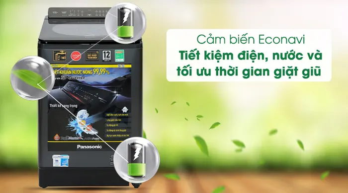 Máy giặt Panasonic Inverter 12.5 Kg NA-FD125V1BV - Cảm biến Econavi