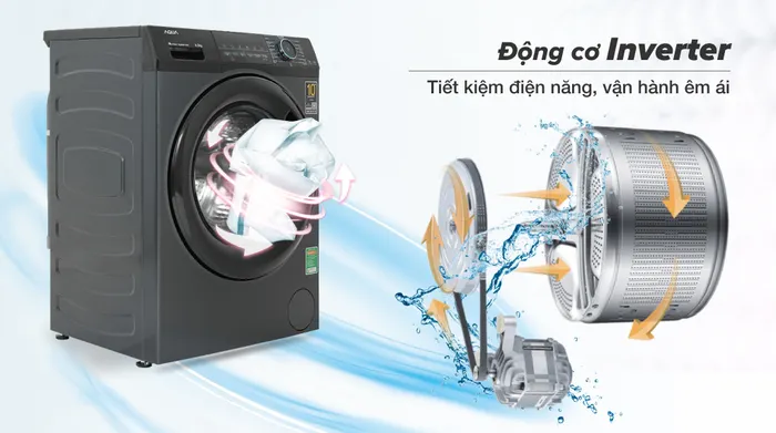 Máy giặt Aqua Inverter 8.5 kg AQD-A852J BK - Công nghệ Inverter