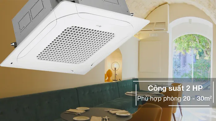 Máy lạnh âm trần LG Inverter 2 HP ZTNQ18GPLA0 - Công suất 2 HP phù hợp diện tích căn phòng từ 20 - 30m²