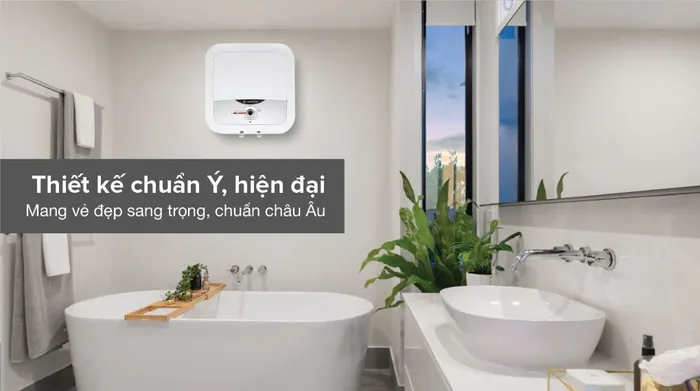 Máy nước nóng gián tiếp Ariston 30 lít 2500W AN2 30 RS 2.5 FE - Thiết kế hình vuông sang trọng