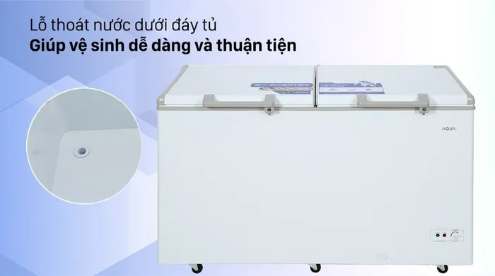 Tủ đông AQUA Inverter 425 lít AQF-C5701E - Lỗ thoát nước