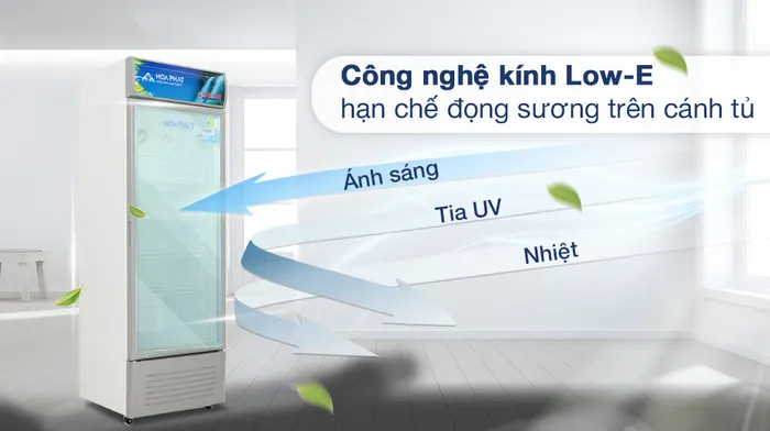 Kính LowE - Tủ mát Hoà Phát 280 lít HSR S6280