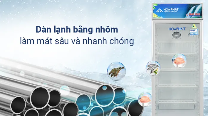 Tủ mát Hoà Phát 242 lít HSR S6242 - Ống dẫn