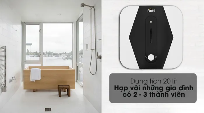 Dung tích - Bình nước nóng gián tiếp Ferroli MIDO 20L SQ