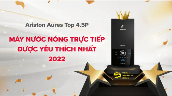 Máy nước nóng trực tiếp Ariston 4500W AURES TOP 4.5P - sản phẩm được yêu thích nhất