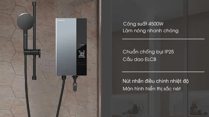 Hiện đại, sang trọng - Máy nước nóng trực tiếp Panasonic 4500W DH-4UDP1VZ