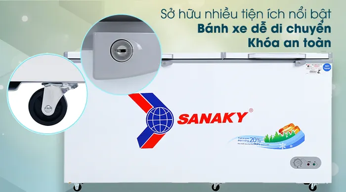 Tủ đông Sanaky 485 lít VH-6699W1 - Tiện ích