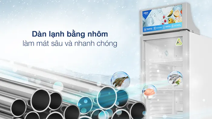 Tủ mát Aqua 215 lít AQS-AF340S - Dàn lạnh