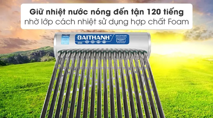 Máy nước nóng năng lượng mặt trời Đại Thành 180 lít Vigo 58-18  - Lớp cách nhiệt