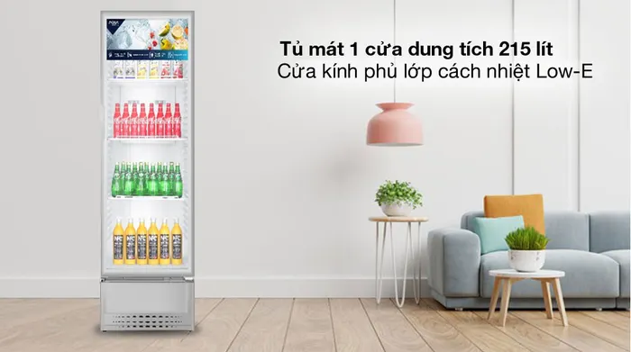 Gọn đẹp, tiện lợi - Tủ mát Aqua 215 Lít AQS-AF340N