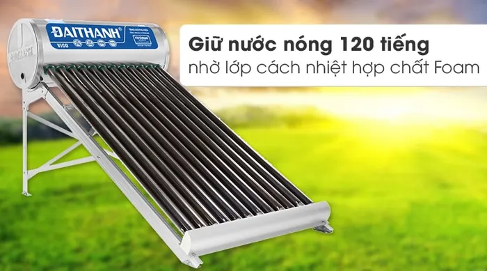 Lớp cách nhiệt hợp chất foam - Máy nước nóng năng lượng mặt trời Đại Thành 130 lít Vigo 58-12 