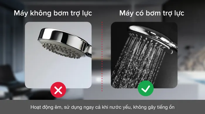Máy nước nóng trực tiếp Ariston 4500W AURES PREMIUM 4.5P PEARL - Bơm trợ lực vận hành siêu êm